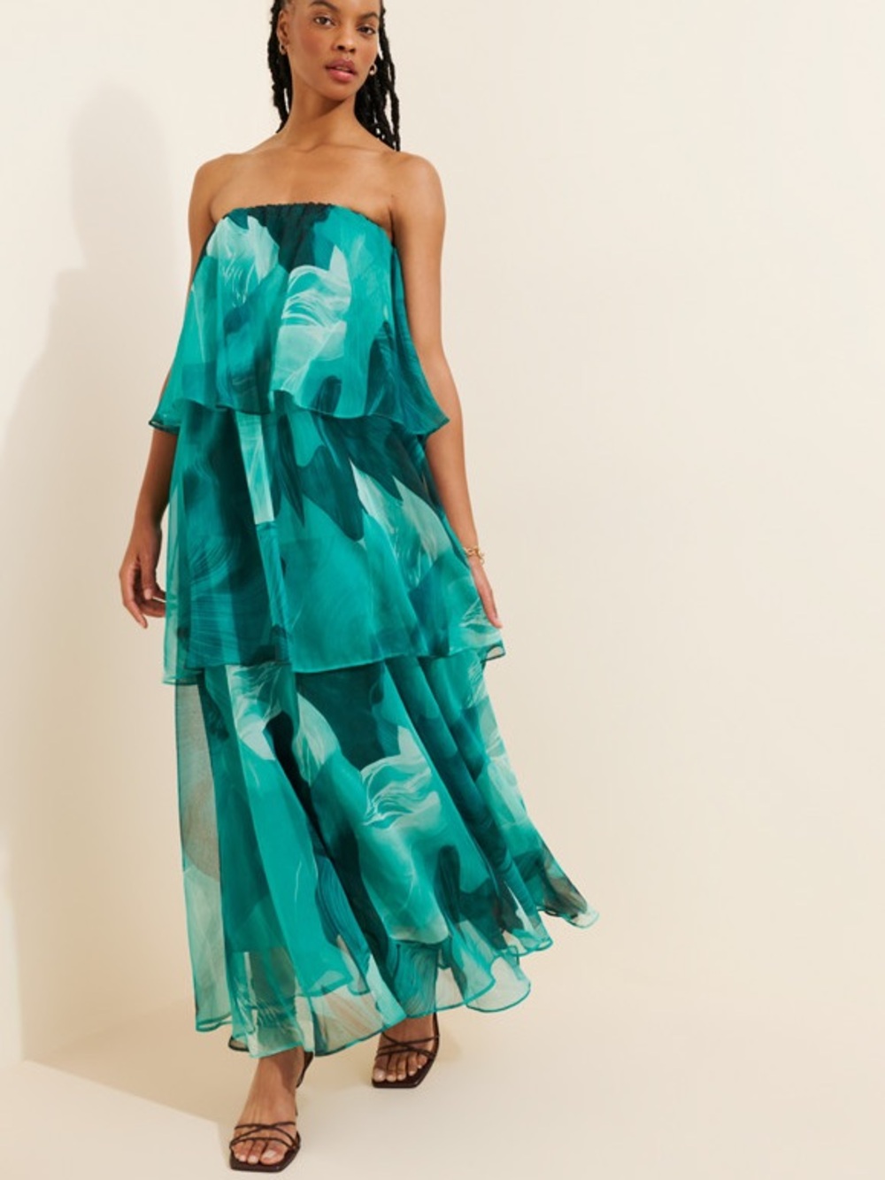 NWT Petal and Pup Bloom Strapless Maxi Dress size L